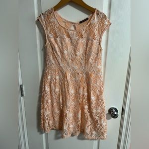 Light pink white white lace Suzy Shier dress